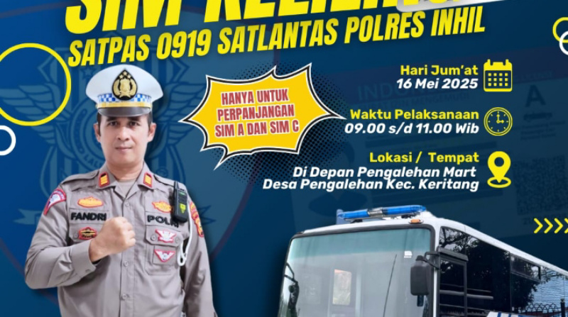 Satlantas Polres Indragiri Hilir Siapkan Layanan SIM Keliling